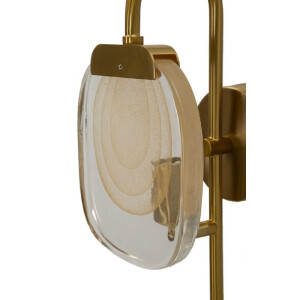 Mauro Ferretti Aplique de pared Softy E14 15x14x38 cm dorado natural