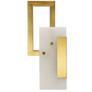 Mauro Ferretti Aplique Cubo E14 15x8x33 cm dorado satinado