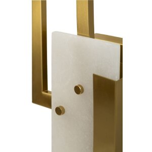 Mauro Ferretti Aplique Cubo E14 15x8x33 cm dorado satinado