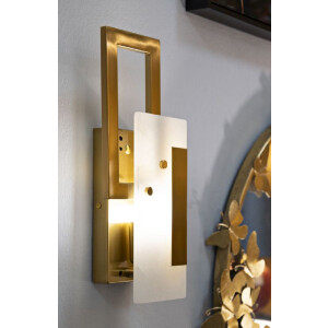 Mauro Ferretti Aplique Cubo E14 15x8x33 cm dorado satinado