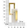 Mauro Ferretti Aplique Cubo E14 15x8x33 cm dorado satinado