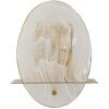 Mauro Ferretti Lámpara de pared Portlan E14 20x11x25 cm vidrio y hierro dorado natural
