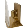 Mauro Ferretti Lámpara de pared Portlan E14 20x11x25 cm vidrio y hierro dorado natural