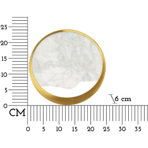 Mauro Ferretti Aplique de pared de mármol E14 24x6x24 cm dorado marmolado