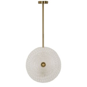 Mauro Ferretti Lámpara de techo Vidrio E14 35x18x80 cm oro y blanco