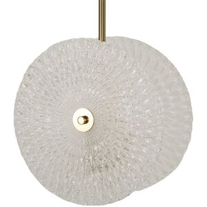 Mauro Ferretti Lámpara de techo Vidrio E14 35x18x80 cm oro y blanco