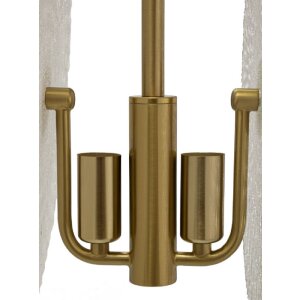 Mauro Ferretti Lámpara de techo Vidrio E14 35x18x80 cm oro y blanco