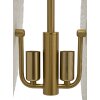 Mauro Ferretti Lámpara de techo Vidrio E14 35x18x80 cm oro y blanco