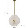 Mauro Ferretti Lámpara de techo Vidrio E14 35x18x80 cm oro y blanco