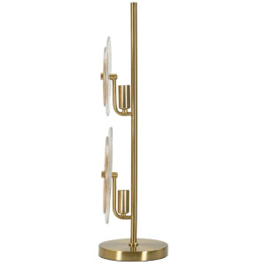 Mauro Ferretti Lámpara de mesa Venecia E14 Ø 25x63 cm dorado natural marrón