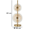 Mauro Ferretti Lámpara de mesa Venecia E14 Ø 25x63 cm dorado natural marrón