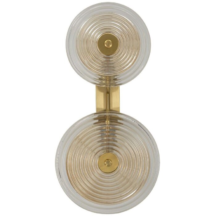 Mauro Ferretti Lámpara de pared Venecia E14 25x10x52 cm oro natural marrón