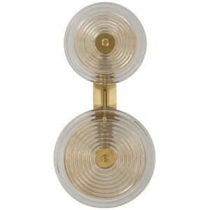 Mauro Ferretti Lámpara de pared Venecia E14 25x10x52 cm oro natural marrón