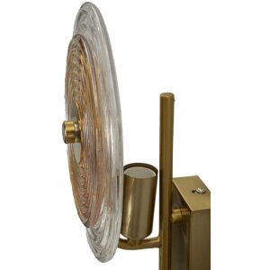 Mauro Ferretti Lámpara de pared Venecia E14 25x10x52 cm oro natural marrón