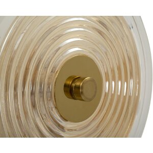 Mauro Ferretti Lámpara de pared Venecia E14 25x10x52 cm oro natural marrón