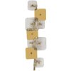 Mauro Ferretti Lámpara Colgante Glassy E14 24x13x76 cm Color Dorado y Naturales