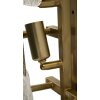 Mauro Ferretti Lámpara Colgante Glassy E14 24x13x76 cm Color Dorado y Naturales