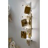 Mauro Ferretti Lámpara Colgante Glassy E14 24x13x76 cm Color Dorado y Naturales
