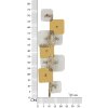 Mauro Ferretti Lámpara Colgante Glassy E14 24x13x76 cm Color Dorado y Naturales