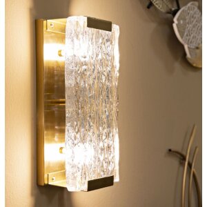 Mauro Ferretti Lamparón de Pared Wandleuchte Oblin E14 36x15x10 cm ORO NATURAL