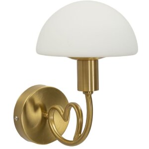 Mauro Ferretti Lámpara de pie con mango Lovy E14 23x15x22 cm, material: cristal y hierro, color: dorado y blanco