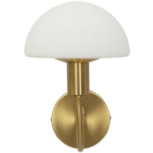 Mauro Ferretti Lámpara de pie con mango Lovy E14 23x15x22 cm, material: cristal y hierro, color: dorado y blanco