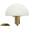 Mauro Ferretti Lámpara de pie con mango Lovy E14 23x15x22 cm, material: cristal y hierro, color: dorado y blanco