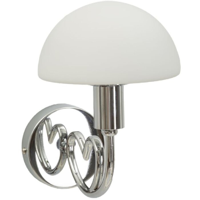 Mauro Ferretti Aplique de pared Lovy E14 23x15x22 cm plateado blanco