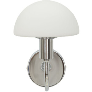 Mauro Ferretti Aplique de pared Lovy E14 23x15x22 cm plateado blanco