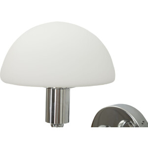 Mauro Ferretti Aplique de pared Lovy E14 23x15x22 cm plateado blanco