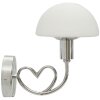 Mauro Ferretti Aplique de pared Lovy E14 23x15x22 cm plateado blanco