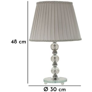 Mauro Ferretti lámpara de mesa Tolly E27 Ø 30x48 cm plata