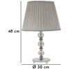 Mauro Ferretti lámpara de mesa Tolly E27 Ø 30x48 cm plata