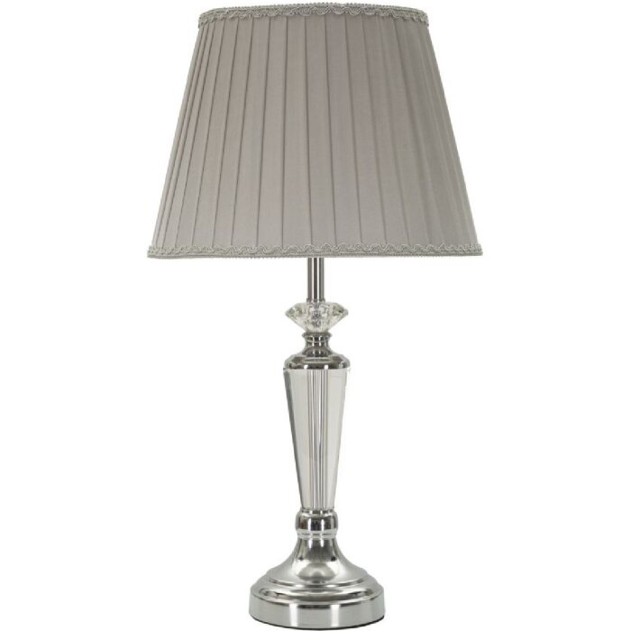 Mauro Ferretti Lámpara de mesa plateada E27 30x56 cm