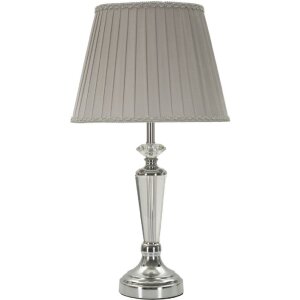 Mauro Ferretti Lámpara de mesa plateada E27 30x56 cm