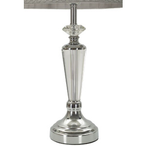 Mauro Ferretti Lámpara de mesa plateada E27 30x56 cm
