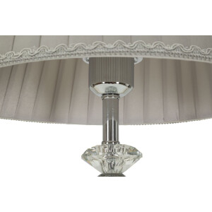 Mauro Ferretti Lámpara de mesa plateada E27 30x56 cm