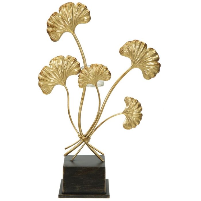 Mauro Ferretti Candelabro Iris 29x12,5x44 cm dorado negro
