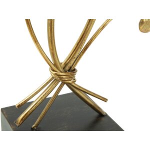 Mauro Ferretti Candelabro Iris 29x12,5x44 cm dorado negro