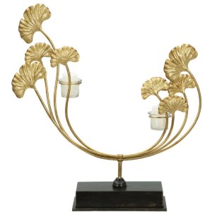 Mauro Ferretti Candelabro Iris 50x12x55 cm dorado negro