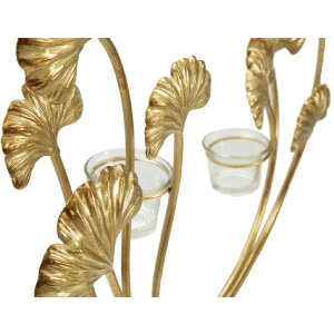Mauro Ferretti Candelabro Iris 50x12x55 cm dorado negro