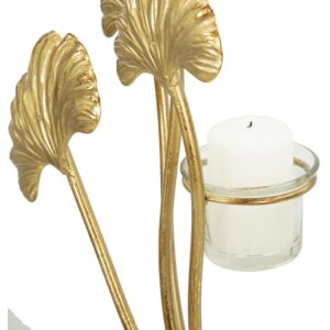 Mauro Ferretti Candelabro Iris 50x12x55 cm dorado negro