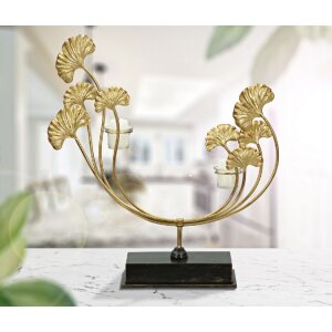 Mauro Ferretti Candelabro Iris 50x12x55 cm dorado negro