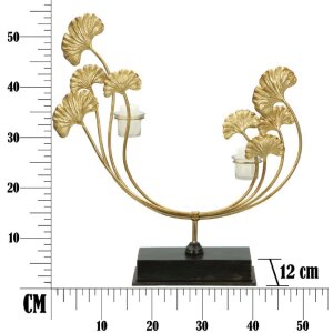 Mauro Ferretti Candelabro Iris 50x12x55 cm dorado negro