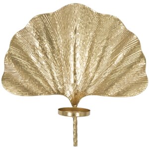 Mauro Ferretti Candelabro de pared Hoja 41x11,5x40 cm dorado