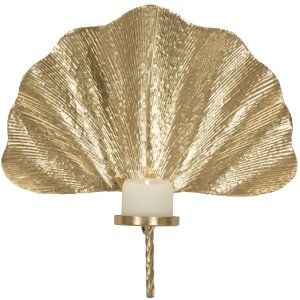 Mauro Ferretti Candelabro de pared Hoja 41x11,5x40 cm dorado