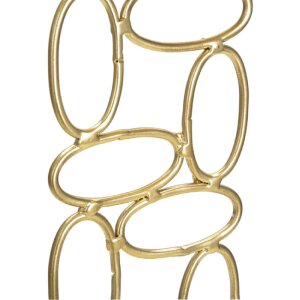 Mauro Ferretti Soportador de Velas Bola 10x10x27 cm dorado y blanco
