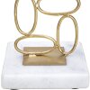 Mauro Ferretti Soportador de Velas Bola 10x10x27 cm dorado y blanco