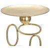 Mauro Ferretti Soportador de Velas Bola 10x10x27 cm dorado y blanco
