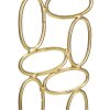 Mauro Ferretti Soportador de Velas Bola 10x10x27 cm dorado y blanco